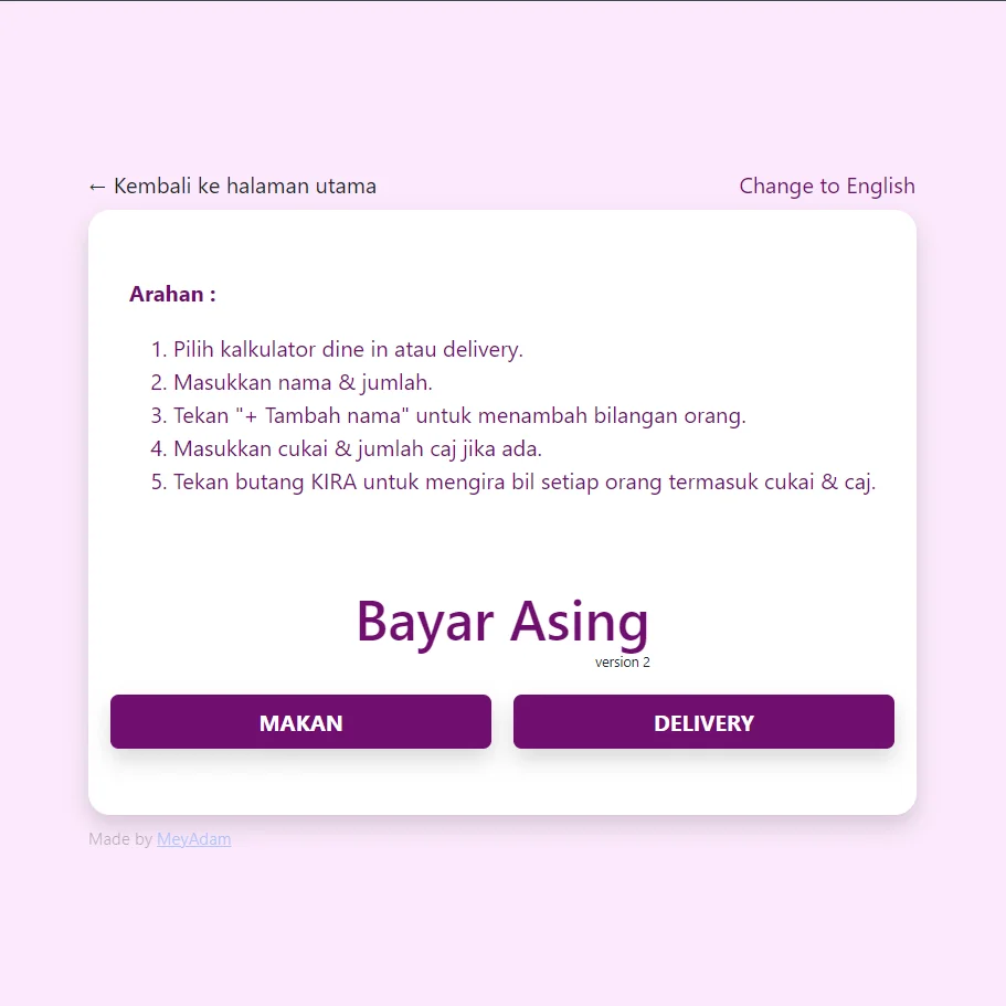 Split Bill Calculator